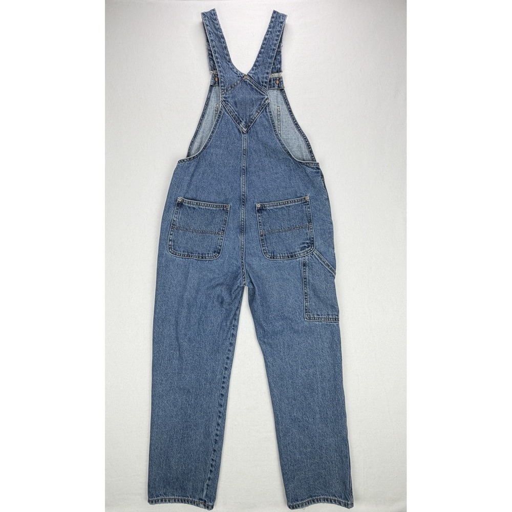 Old Navy Womens Blue Denim Carpenter Overalls Straight Leg Size 6 - Picture 2 of 9